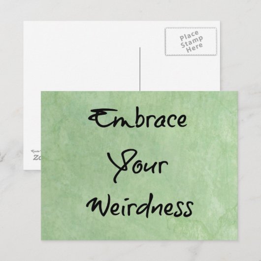 Embrace Your Weirdness Briefkaart (Voorkant / Achterkant)