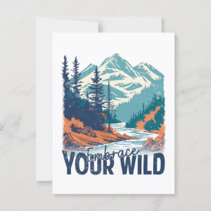 Embrace Your Wild – Natuur Adventure Briefkaart