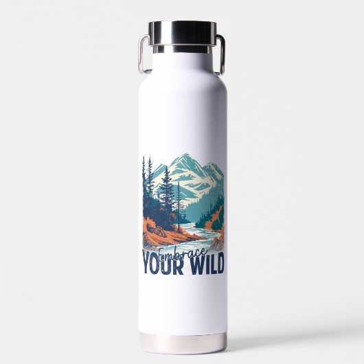 Embrace Your Wild – Natuur Adventure Waterfles (Voorkant)