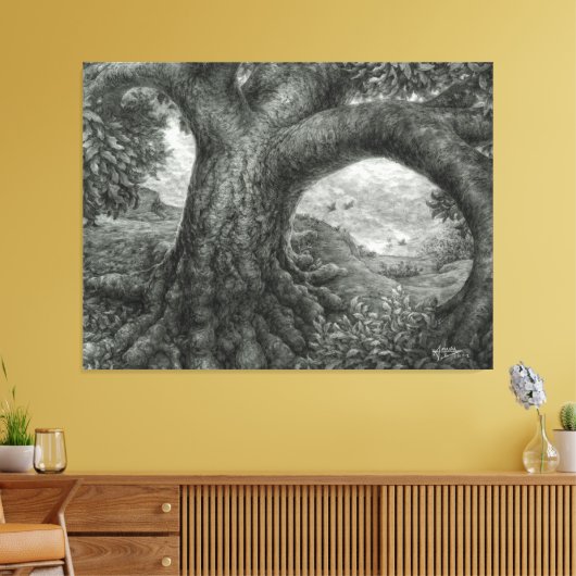 Embracing Risk Tree Canvas Afdruk (Insitu (Woonkamer))