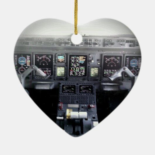 Embraer 145 stuurhut keramisch ornament (Achterkant)