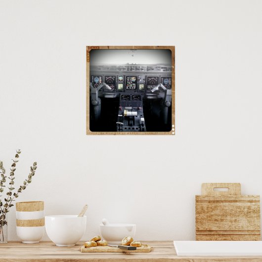 Embraer 145 stuurhut poster (Keuken)