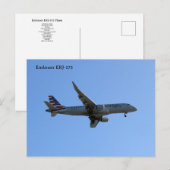 Embraervliegtuig Briefkaart (Voorkant / Achterkant)
