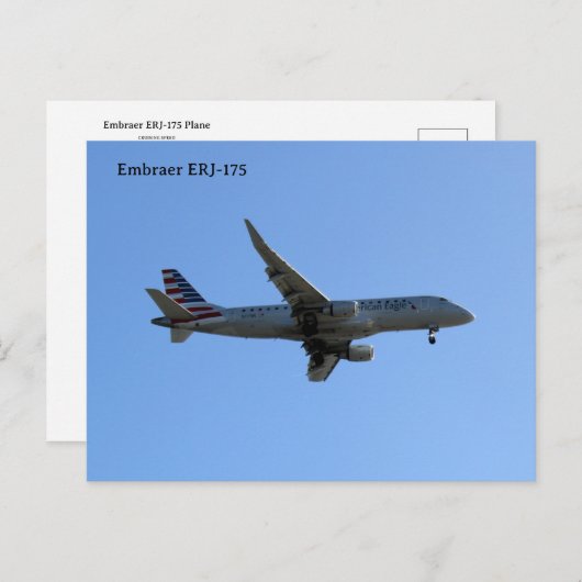 Embraervliegtuig Briefkaart (Voorkant / Achterkant)