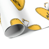 Embrodering Liefde & Vrede ・ Geel ・ Cadeaupapier (Rol Hoek)