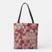 Embroided patchwork naadloos patroon. Bohemen. Tote Bag (Achterkant)