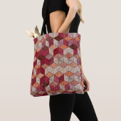 Embroided patchwork naadloos patroon. Bohemen. Tote Bag (Dichtbij)