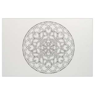 Embroider je eigen Abstracte Mandala Fabric Stof