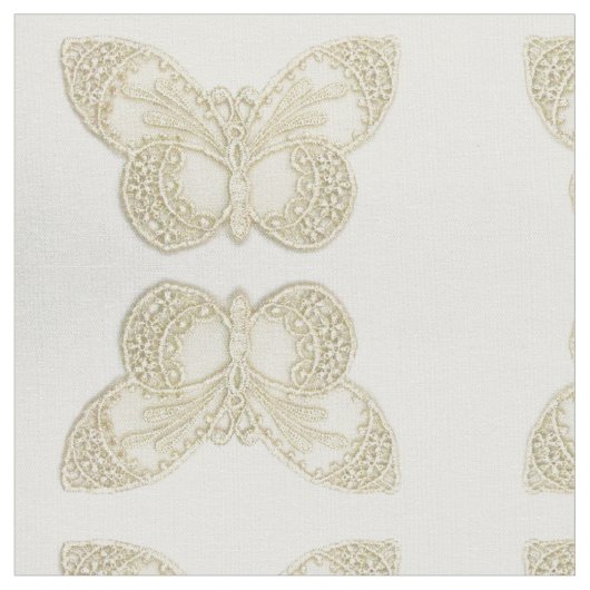 Embroider Lace Butterfly Fabric Stof (Close Up)