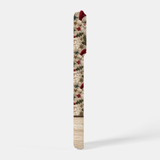 Embroidered 3D Santa Phone Case | Personalized iPhone Hoesje (Rechterkant)