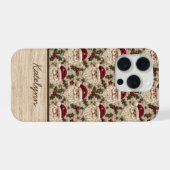 Embroidered 3D Santa Phone Case | Personalized iPhone Hoesje (Achterkant horizontaal)