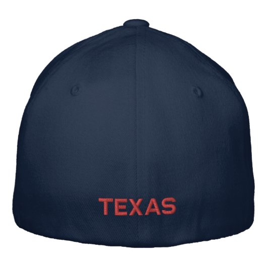 Embroidered adjustable Texas baseball cap (Achterkant)