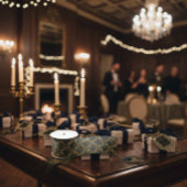 Embroidered Art Deco Pattern Satijnen Lint