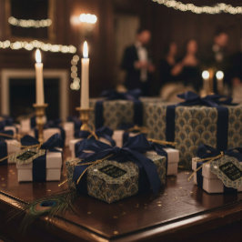 Embroidered Art Deco Pattern Wrapping Paper Cadeaupapier