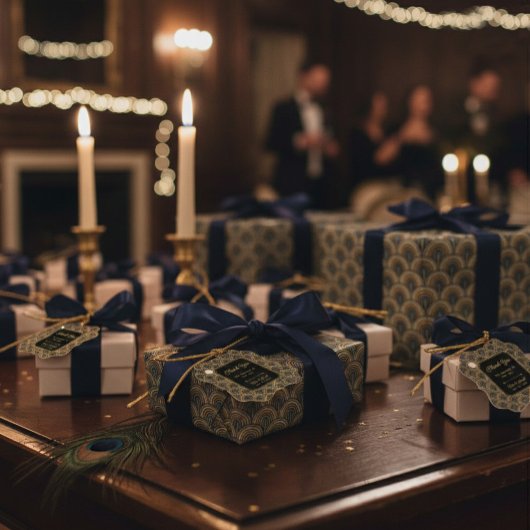 Embroidered Art Deco Pattern Wrapping Paper Cadeaupapier