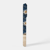 Embroidered Daisy Denim Phone Case with Name iPhone Hoesje (Rechterkant)