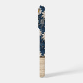 Embroidered Daisy Denim Phone Case with Name iPhone Hoesje (Linkerkant)