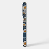 Embroidered Daisy Denim Phone Case with Name iPhone Hoesje (Linkerkant)