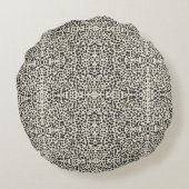 Embroidered Effect Dalmatian Fur Print Rond Kussen (Achterkant)