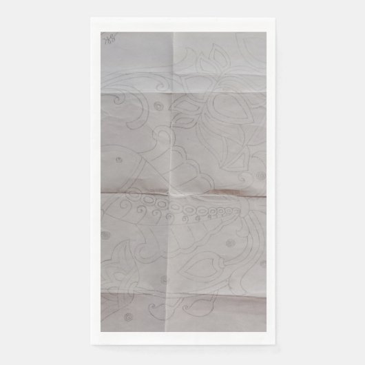 "Embroidered Elegance: A Fusion of Fish and Full D Servet (Voorkant)