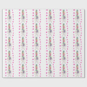 Embroidered Funny Bunny Easter  Cadeaupapier (Vlak)