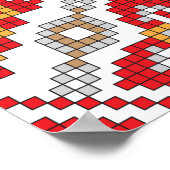 Embroidered handmade cross-stitch ethnic Ukraine p Poster (Hoek)