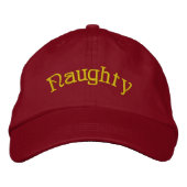 Embroidered Hat - Personalized Naughty Christmas Geborduurde Pet (Voorkant)
