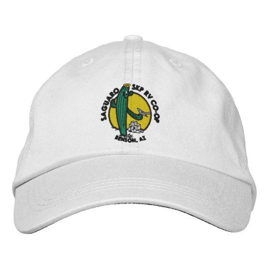 Embroidered Hat - White Geborduurde Pet (Voorkant)