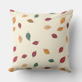 Embroidered Look Fall Leave Throw Pillow Buitenkussen