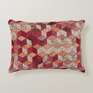 Embroidered patchwork seamless pattern. Bohemian. Accent Kussen