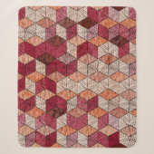 Embroidered patchwork seamless pattern. Bohemian. Sherpa Deken (Voorkant)