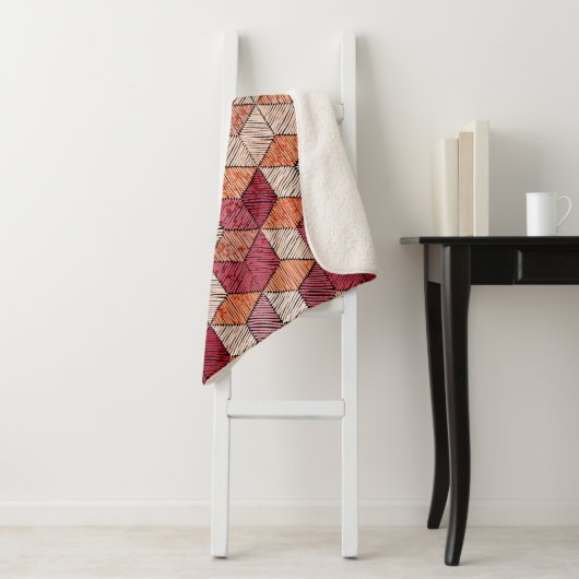 Embroidered patchwork seamless pattern. Bohemian. Sherpa Deken (In situ)