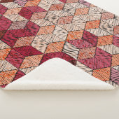 Embroidered patchwork seamless pattern. Bohemian. Sherpa Deken (3/4)
