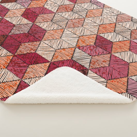 Embroidered patchwork seamless pattern. Bohemian.  Sherpa Deken (3/4)