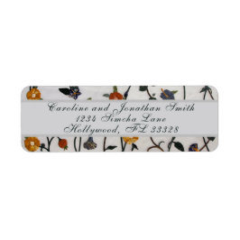 Embroidered Vines Return Address Label