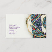 Embroiderer / visitekaartjes voor netwerkwerkzaamh (Achterkant)