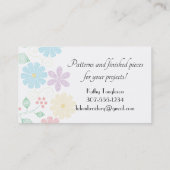 Embroiderige kruissteek naaibloemen visitekaartje (Achterkant)