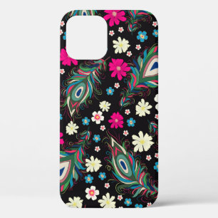 Embroiderige pauw veren naadloos patroon. klas Case-Mate iPhone case