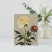 Embroiderige  pony-bloem feestdagenkaart (Staand voorkant)