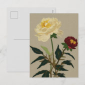 Embroiderige  pony-bloem feestdagenkaart (Voorkant / Achterkant)