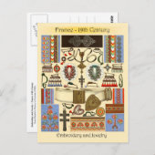 Embroidery and Jewelry - Frankrijk, 19e eeuw Briefkaart (Voorkant / Achterkant)