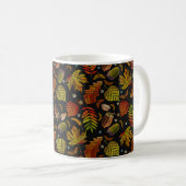 Embroidery art. Autumn seamless pattern. Leaves, a Koffiemok (Voorkant rechts)