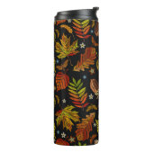 Embroidery art. Autumn seamless pattern. Leaves, a Thermosbeker (Gedraaid links)