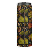 Embroidery art. Autumn seamless pattern. Leaves, a Thermosbeker (Achterkant)