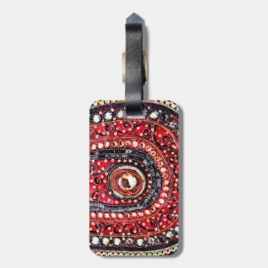 Embroidery Bagagelabel (Achterkant verticaal)