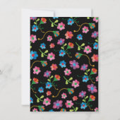 Embroidery Floral Folk art Wedding Kaart (Achterkant)