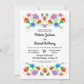 Embroidery Floral Folk art Wedding Kaart (Voorkant)