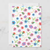 Embroidery Floral Folk art Wedding Kaart (Achterkant)