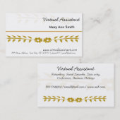  Embroidery Floral Motif Virtual Assistant Visitekaartje (Voorkant / Achterkant)