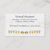 Embroidery Floral Motif Virtual Assistant Visitekaartje (Achterkant)